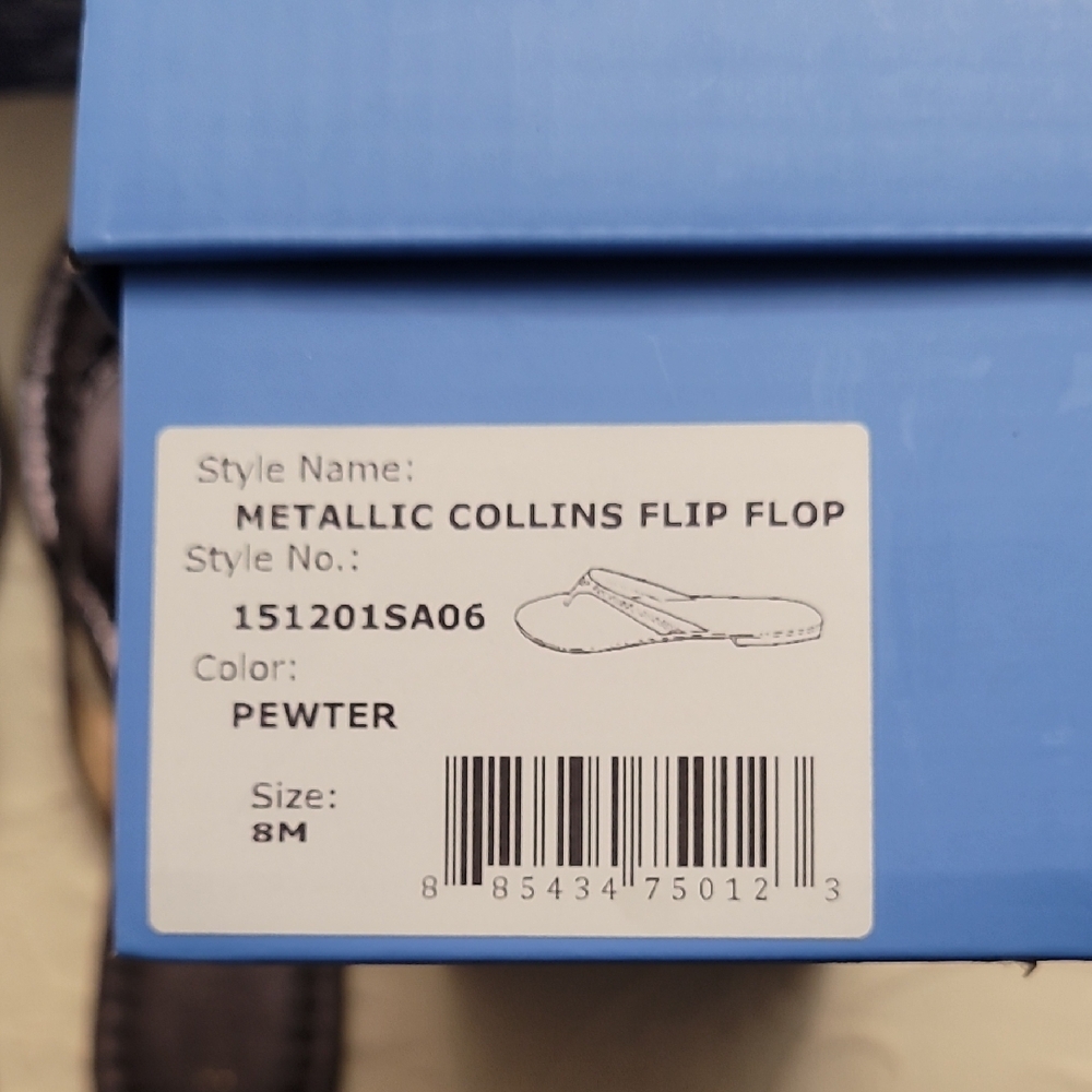 Jack Rogers Metallic Purple Flip Flop Sandals - Picture 5 of 7